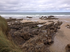 Rocks, Crooklets beach, Bude, Cornwall - 2013.