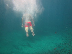 Discovering sea swimming, Mallorca - 2015.