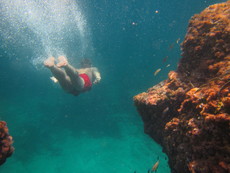 Discovering sea swimming, Mallorca - 2015.